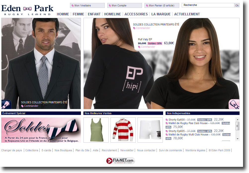Shopping experience sur Eden Park e Merchandising